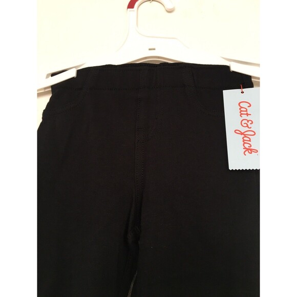 2 Cat & Jack Pants Toddler Kids Girl Jeggings Black Size 3T Pockets Bundle - Picture 4 of 7